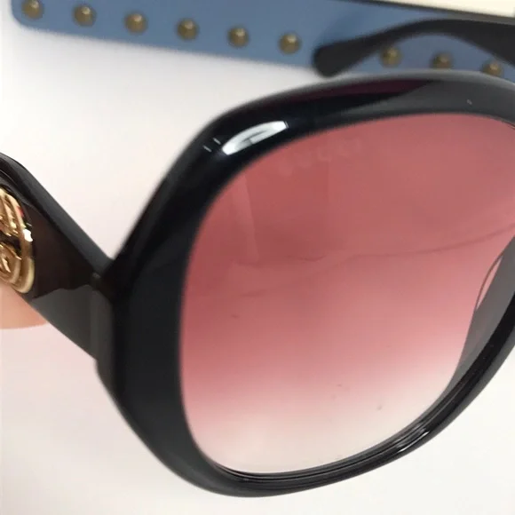 Gucci Sunglasses Women's GG0796S 002 Black/Red Gradient - Picture 10 of 16